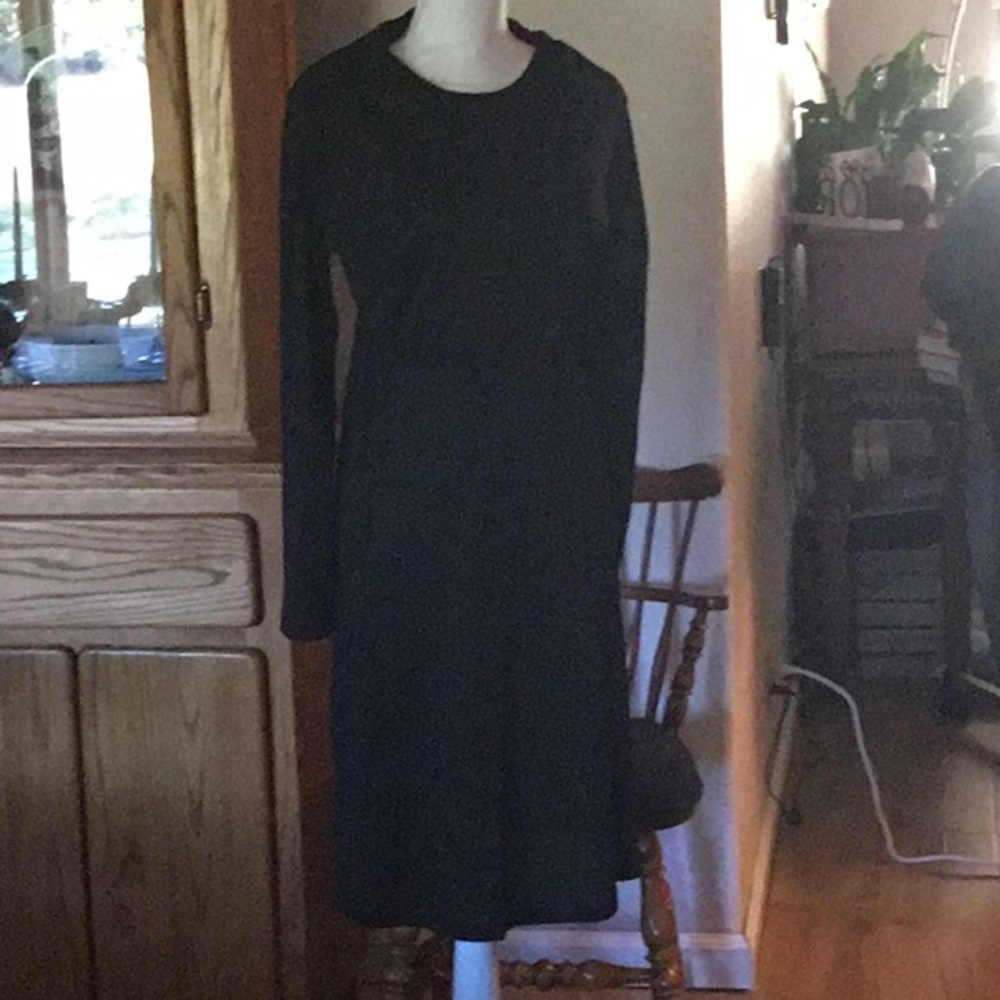 Long sleeved black dress